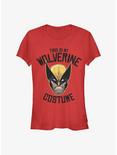 Marvel Wolverine Costume Girls T-Shirt, RED, hi-res