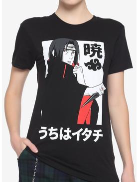 Plus Size Naruto Shippuden Akatsuki Itachi Boyfriend Fit Girls T-Shirt, , hi-res