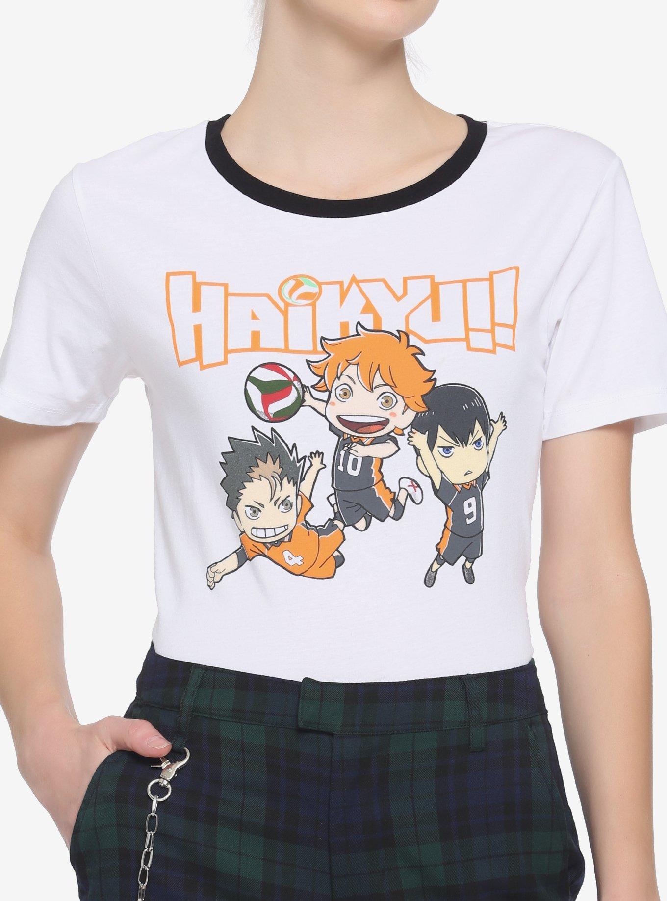 Haikyu!! Chibi Character Girls T-Shirt, MULTI, hi-res
