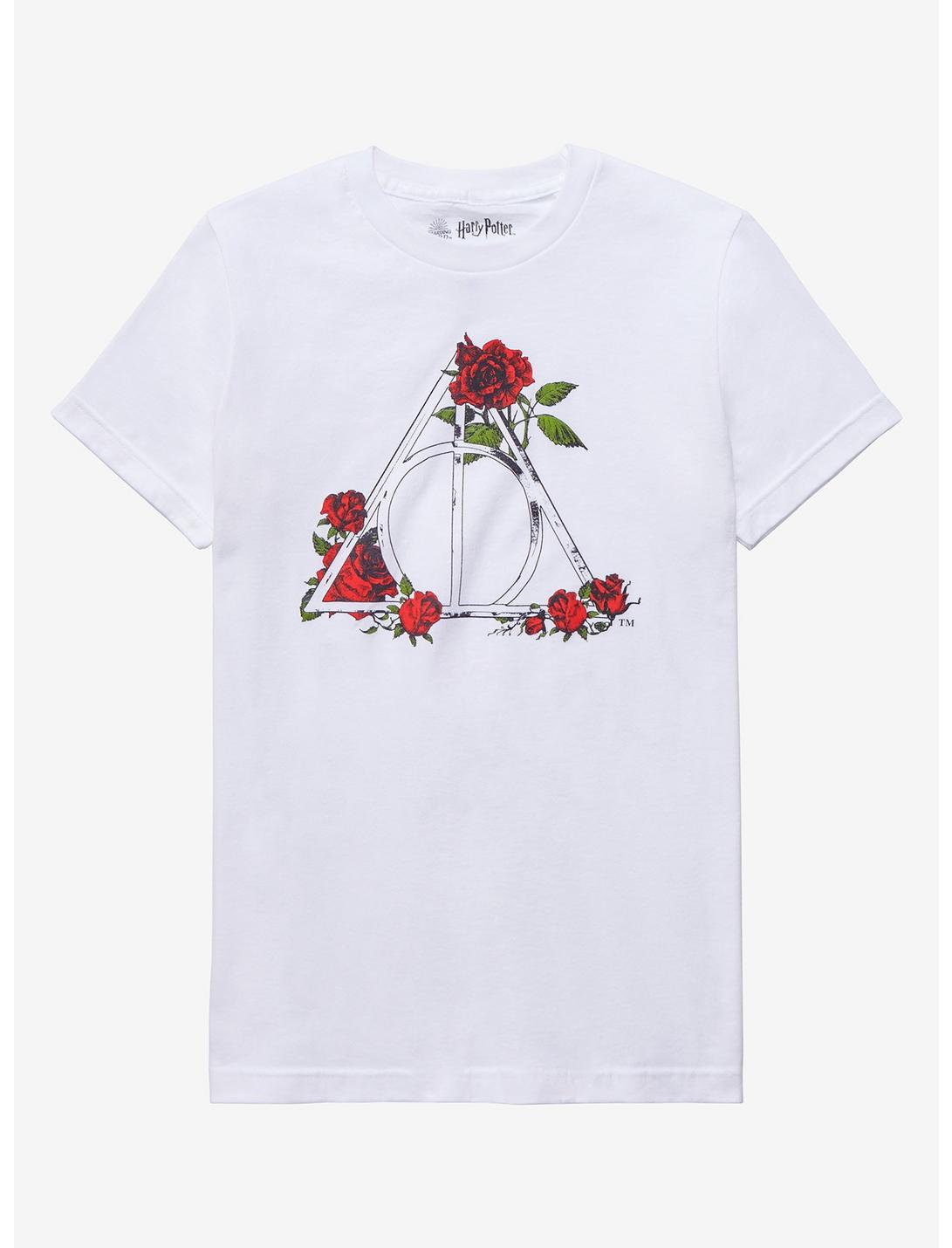 Harry Potter Deathly Hallows Roses Girls T-Shirt, MULTI, hi-res