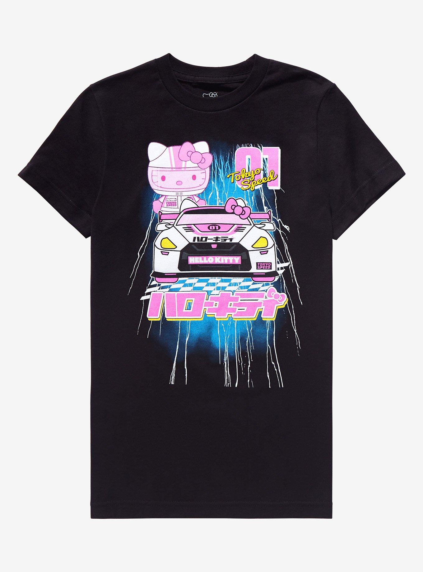 Hello Kitty Racer Boyfriend Fit Girls T-Shirt