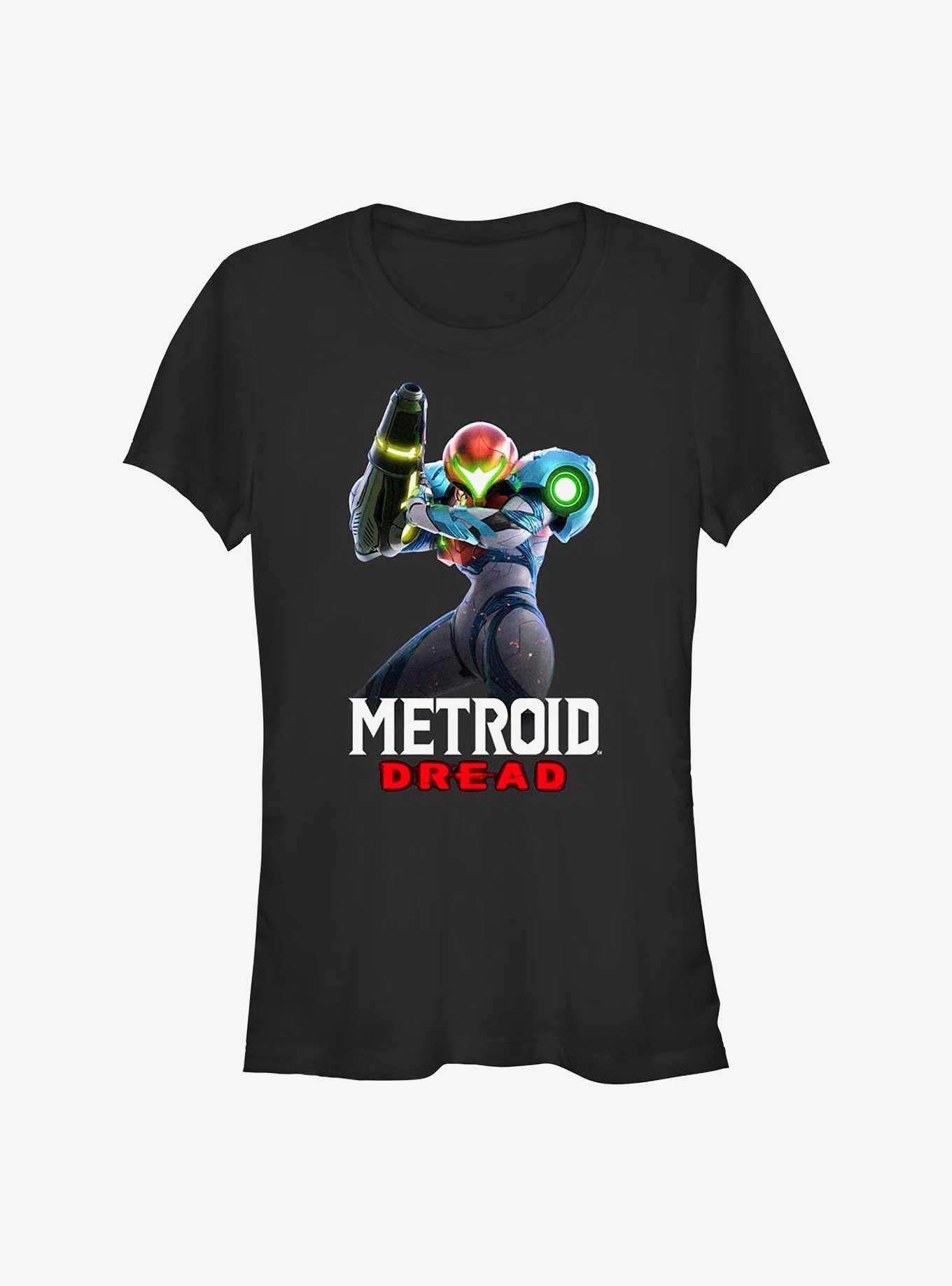 Nintendo Metroid Dread Glitch Poster Girls T-Shirt, BLACK, hi-res