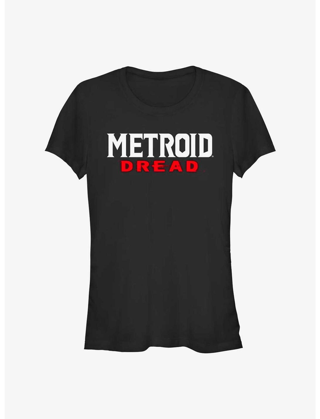 Nintendo Metroid Dread Logo Girls T-Shirt, BLACK, hi-res