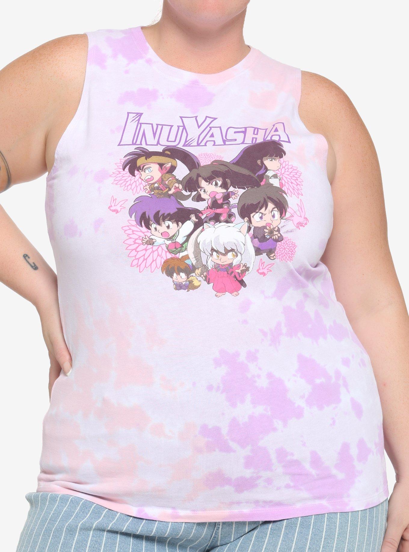 InuYasha Chibi Group Tie-Dye Girls Tank Top Plus Size, MULTI, hi-res
