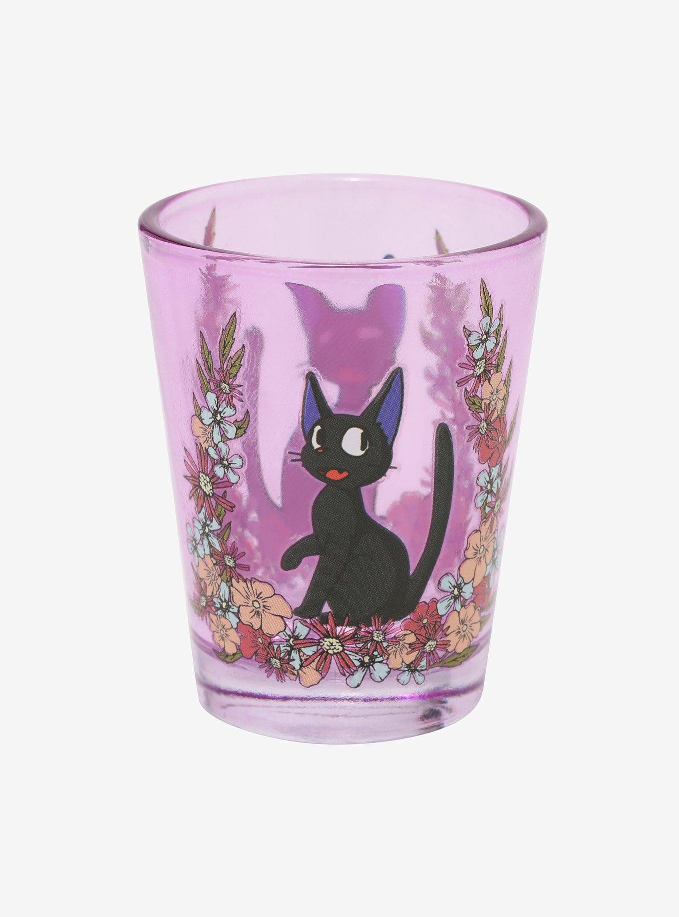 Studio Ghibli Kiki's Delivery Service Jiji & Flowers Mini Glass, , hi-res