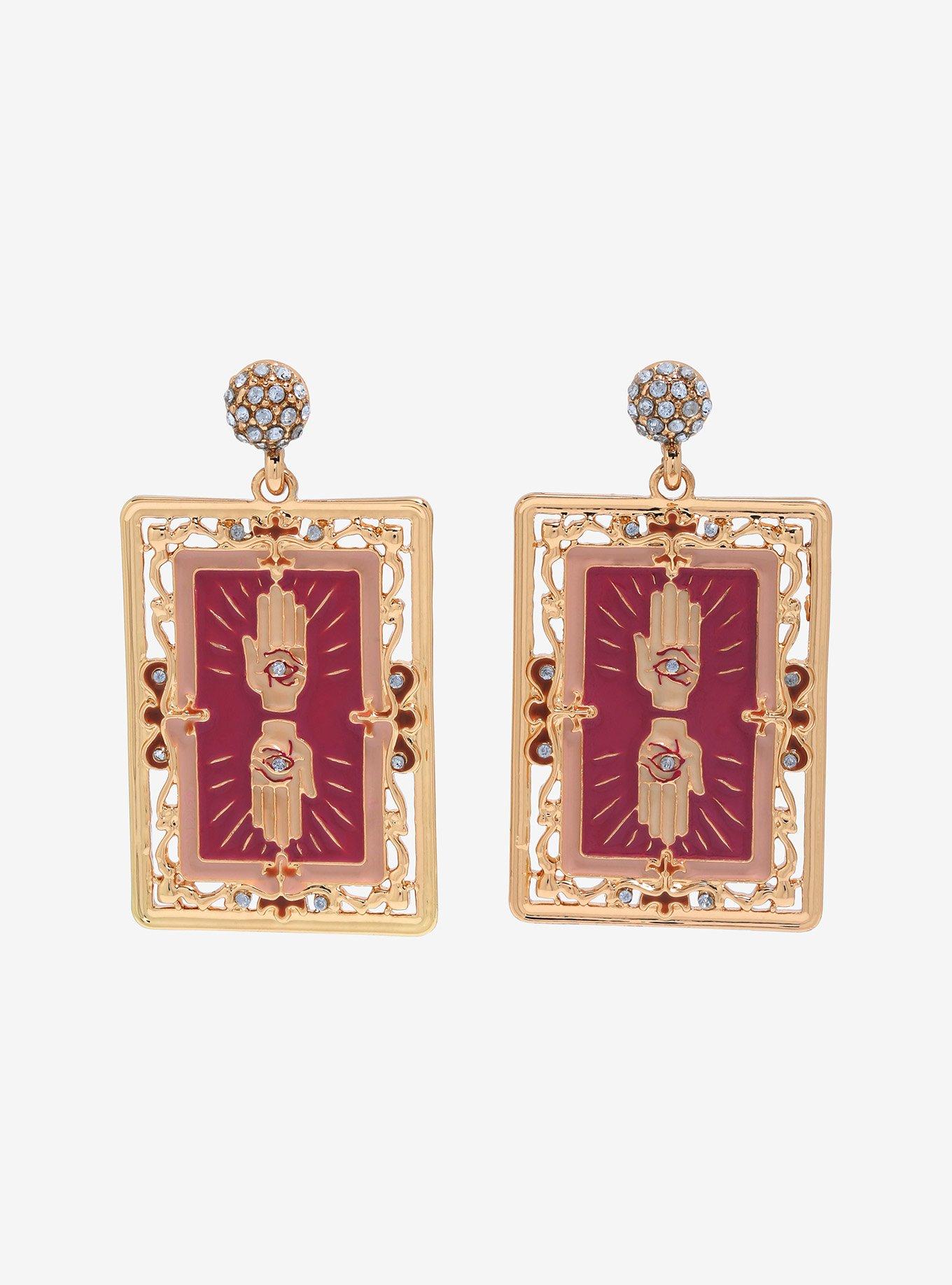Disney The Princess and the Frog Dr. Facilier Tarot Card Earrings - BoxLunch Exclusive, , hi-res