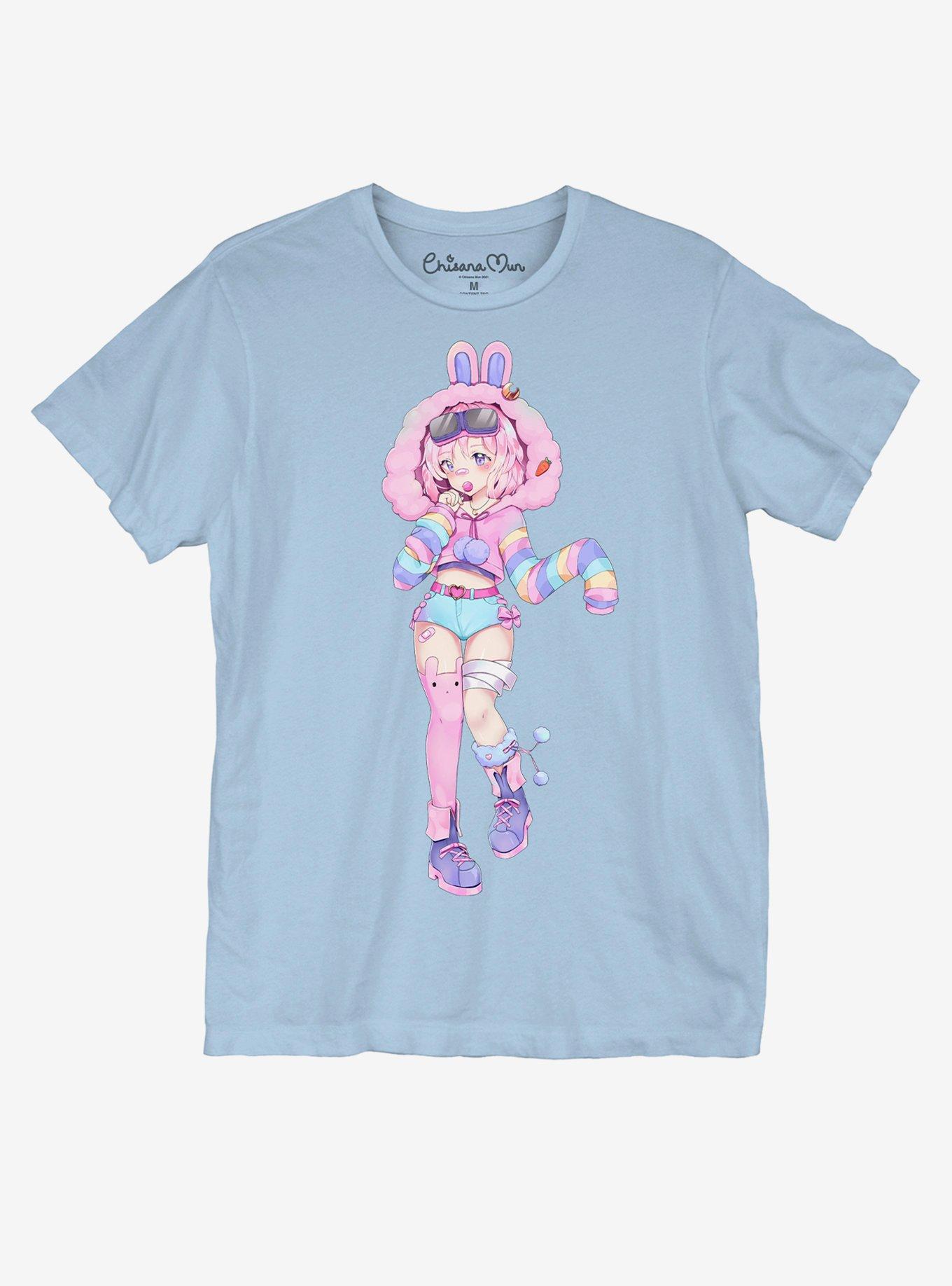 Bunny Girl Boyfriend Fit Girls T-Shirt By Chisana Mun, MULTI, hi-res