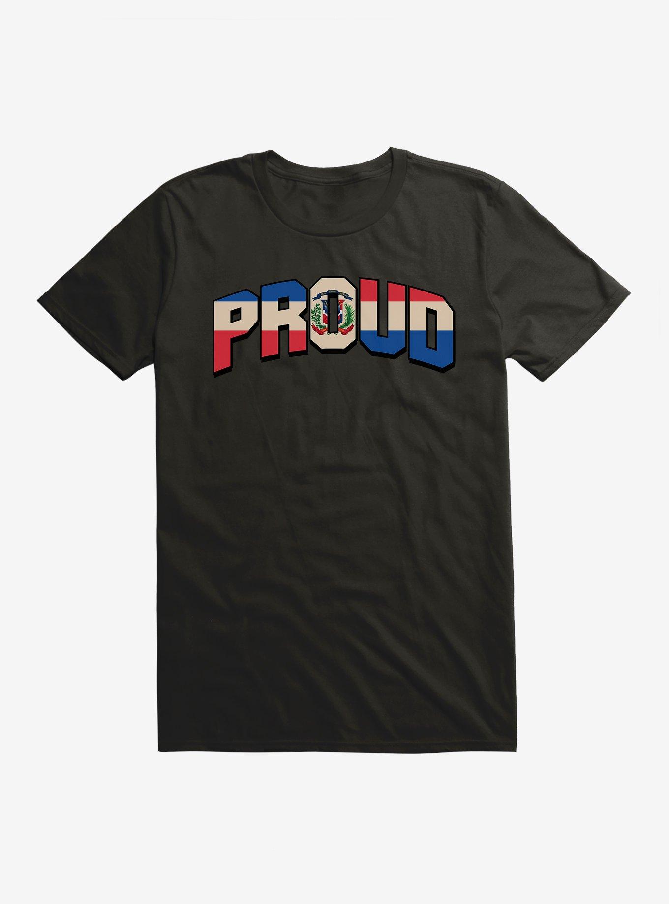 Dominican And Proud Flag Script T-Shirt, , hi-res