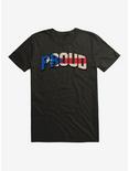 Puerto Rican And Proud Flag Script T-Shirt, BLACK, hi-res