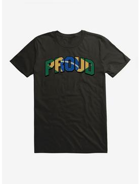 Brazilian And Proud Flag Script T-Shirt, , hi-res