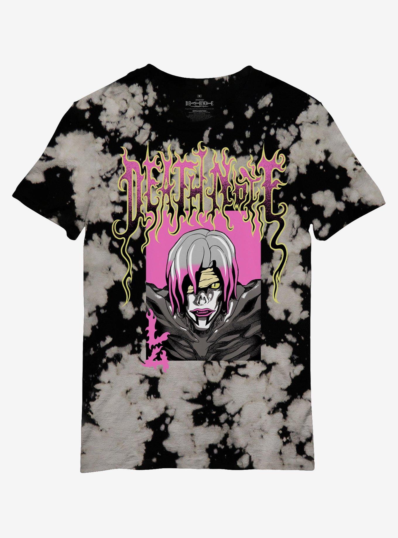 Death Note Rem Tie-Dye T-Shirt, BLACK, hi-res