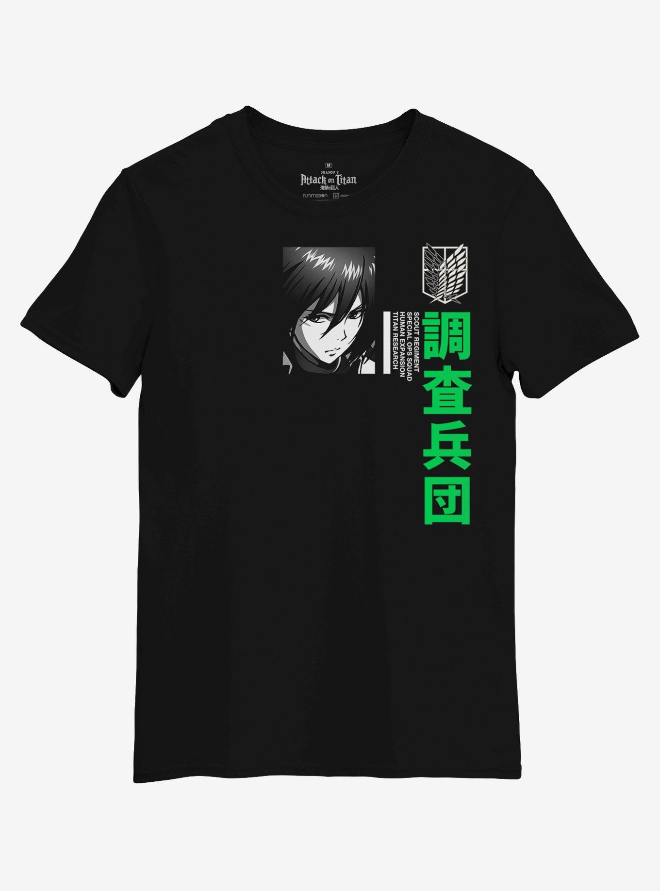 Attack On Titan Mikasa T-Shirt, BLACK, hi-res