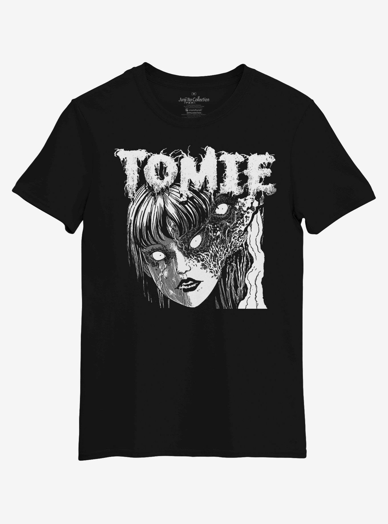 Junji Ito Tomie Title Face T-Shirt, BLACK, hi-res