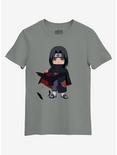 Naruto Shippuden Chibi Itachi & Raven T-Shirt, GREY, hi-res