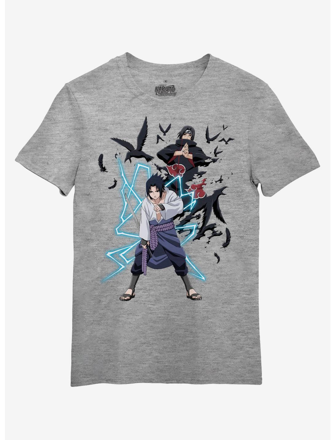 Naruto Shippuden Sasuke & Itachi T-Shirt, GREY, hi-res