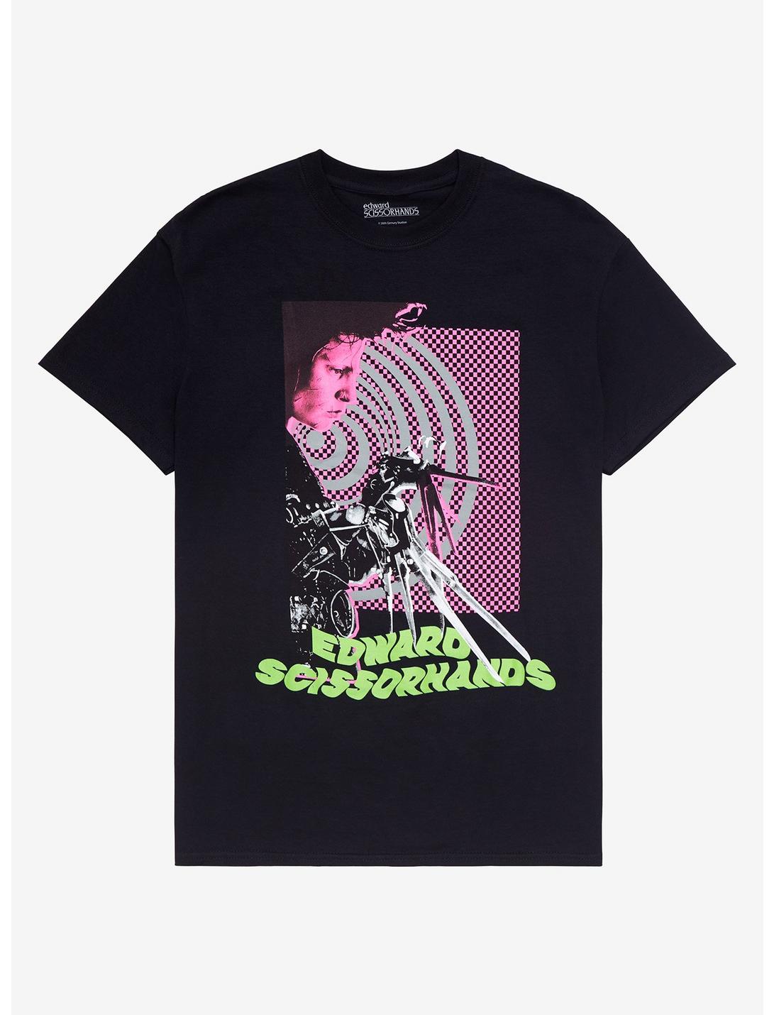 Edward Scissorhands Spiral T-Shirt, BLACK, hi-res