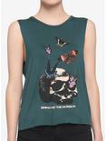 Bring Me The Horizon Skull Butterfly Girls Muscle Top, CREAM, hi-res