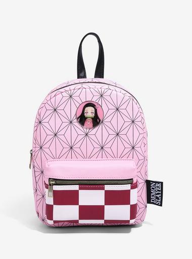 Demon Slayer: Kimetsu No Yaiba Nezuko Tanjiro Zenitsu Patchwork Mini Backpack TM Demon Slayer: Kimetsu No Yaiba Nezuko Tanjiro Zenitsu  main image 3