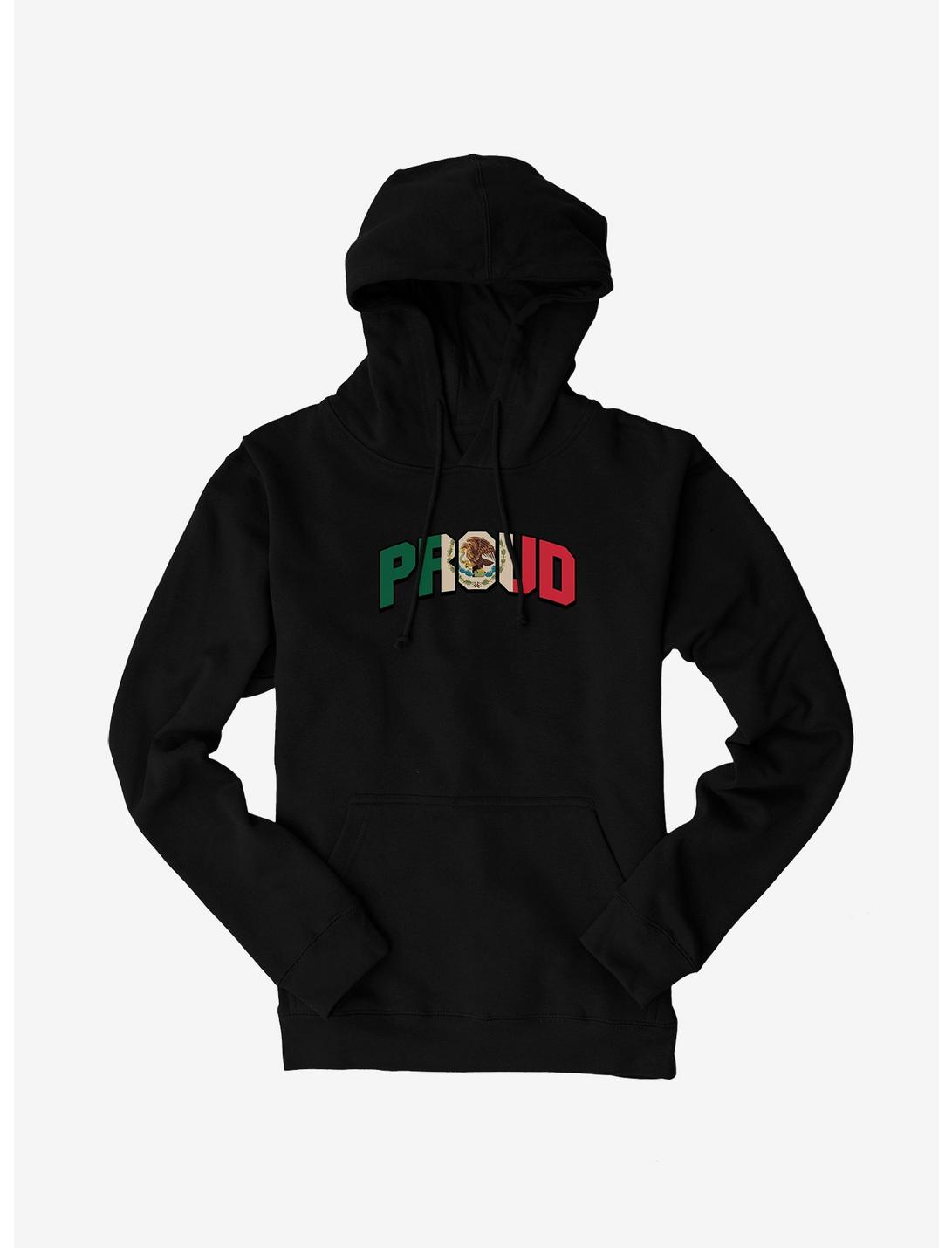 Mexican And Proud Flag Script Hoodie, , hi-res