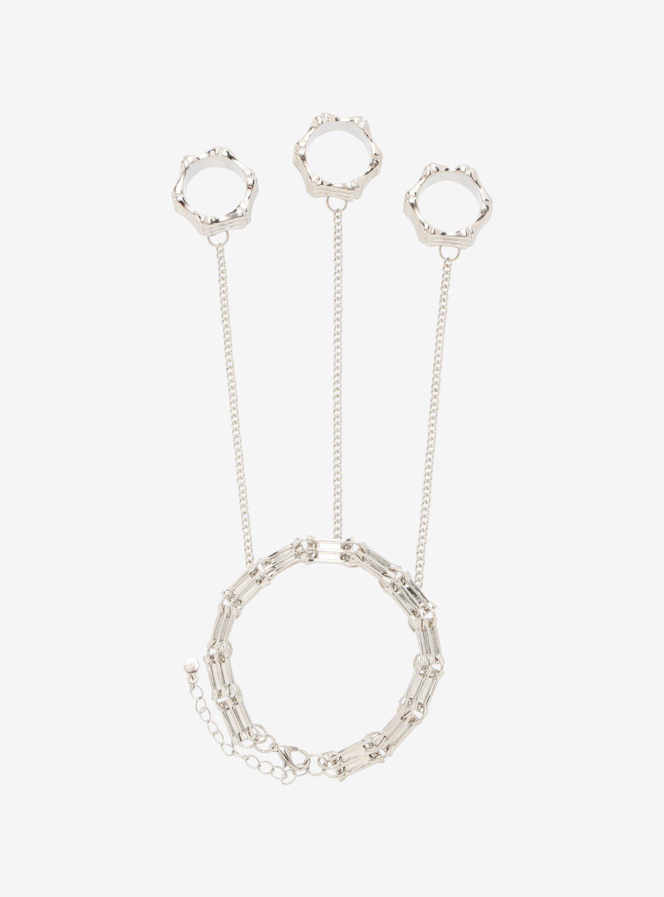 Skeleton Bones Hand Ring Hot Topic