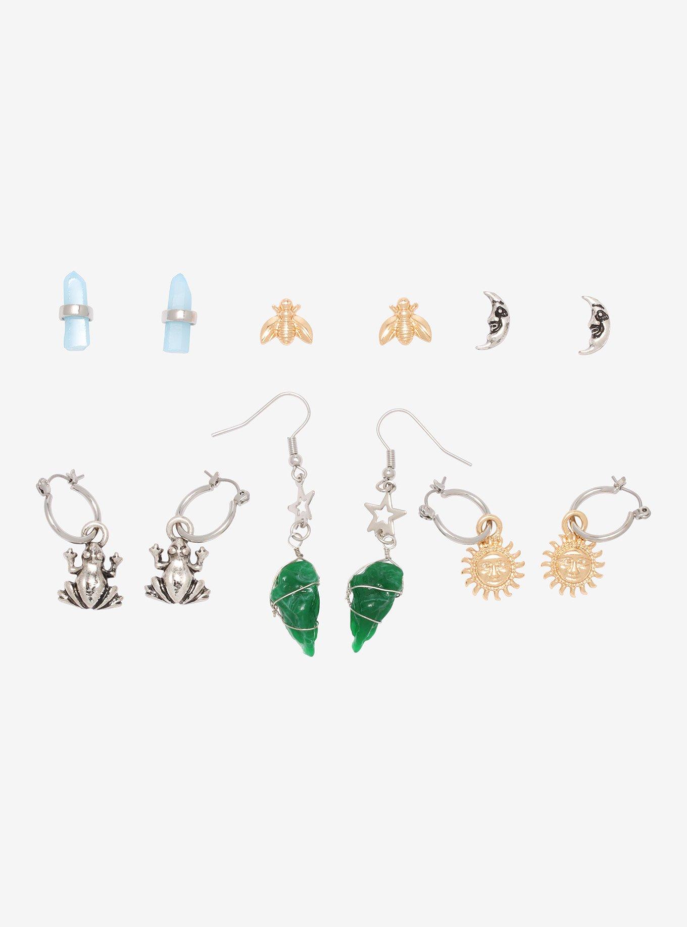 Frog Crystal Sun Drop Earring Set, , hi-res