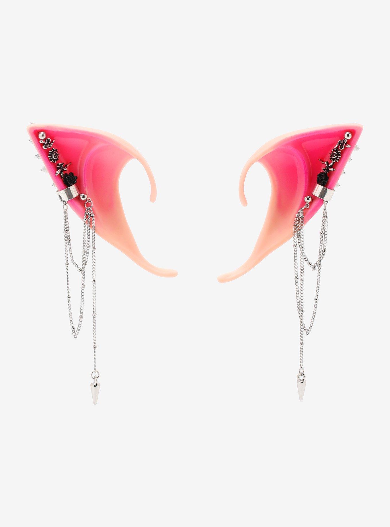 Fairy Molded Pink Pierced Ear Cuffs Hot Topic