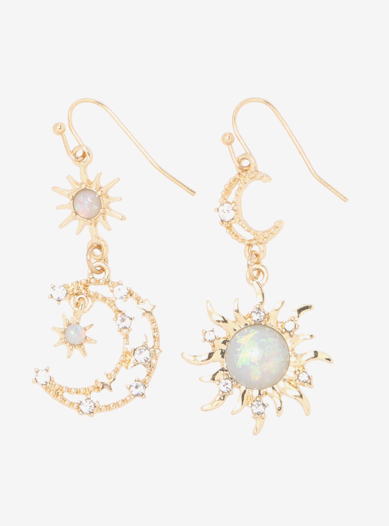 Celestial Opal Mismatch Drop Earrings, , hi-res