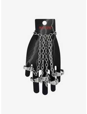 Five Finger Attached Ring Chain Bracelet, , hi-res