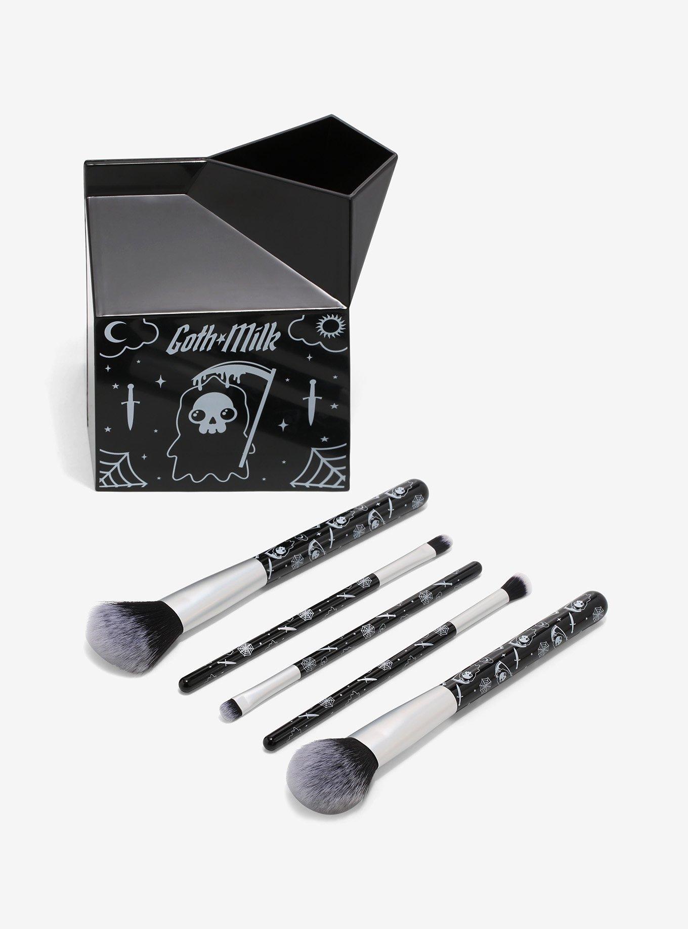 Goth Milk Makeup Brush & Holder Set Hot Topic