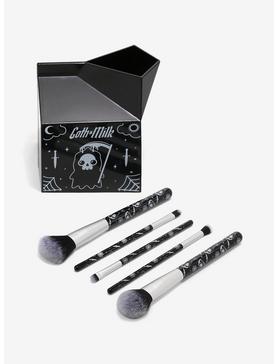 Goth Milk Makeup Brush & Holder Set, , hi-res