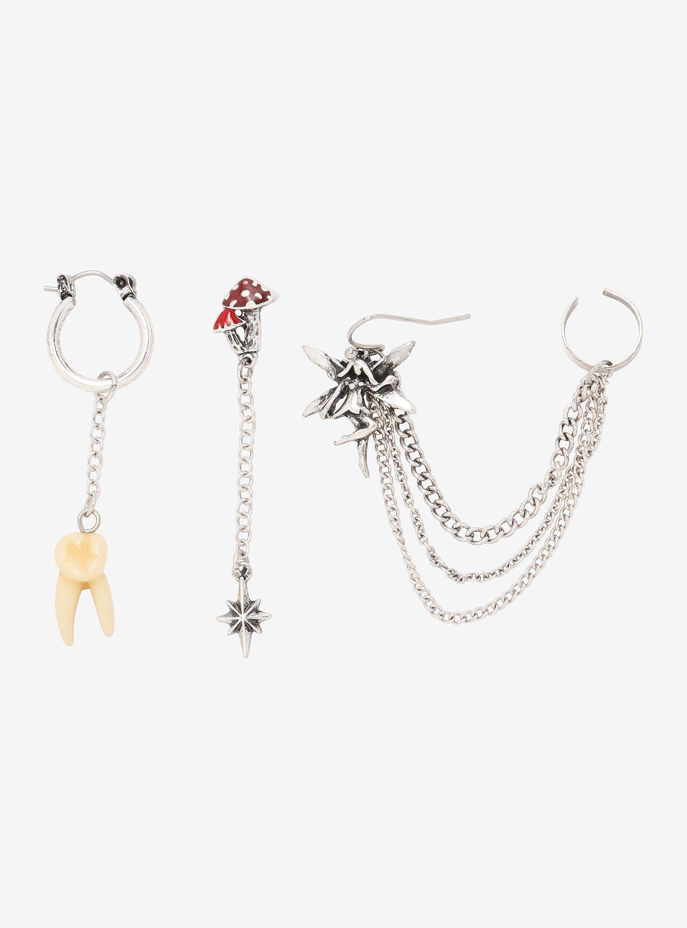 Cuff earrings with chain hot topic deals