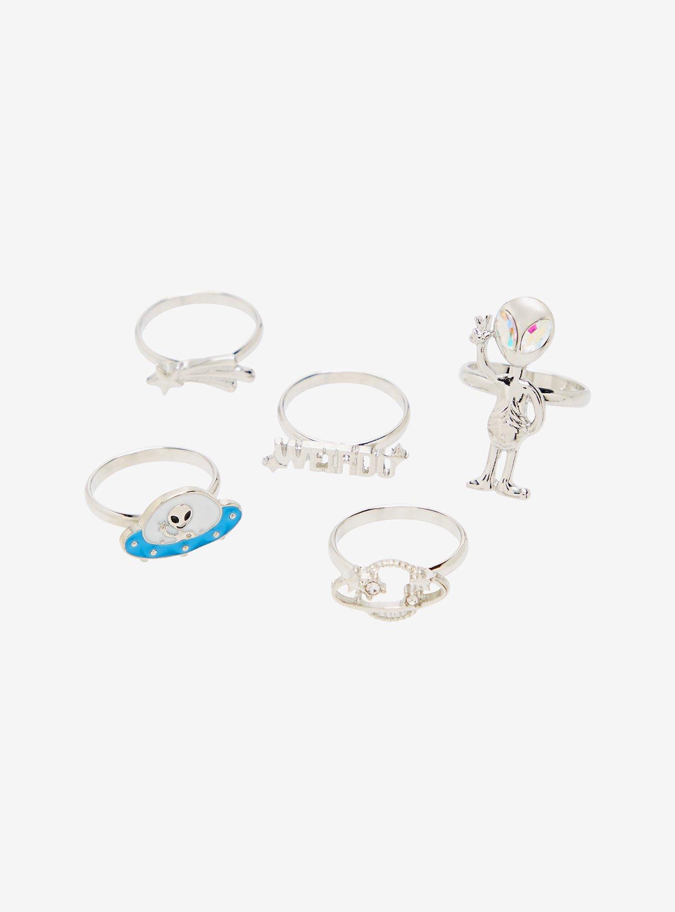 Alien Spaceship Ring Set, , hi-res