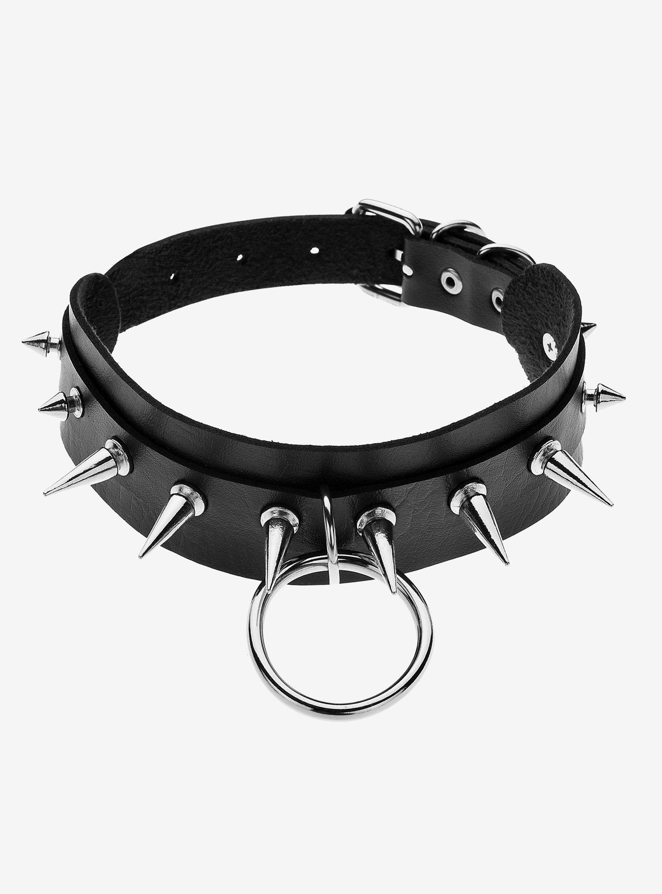 Spiked O Ring Choker Hot Topic