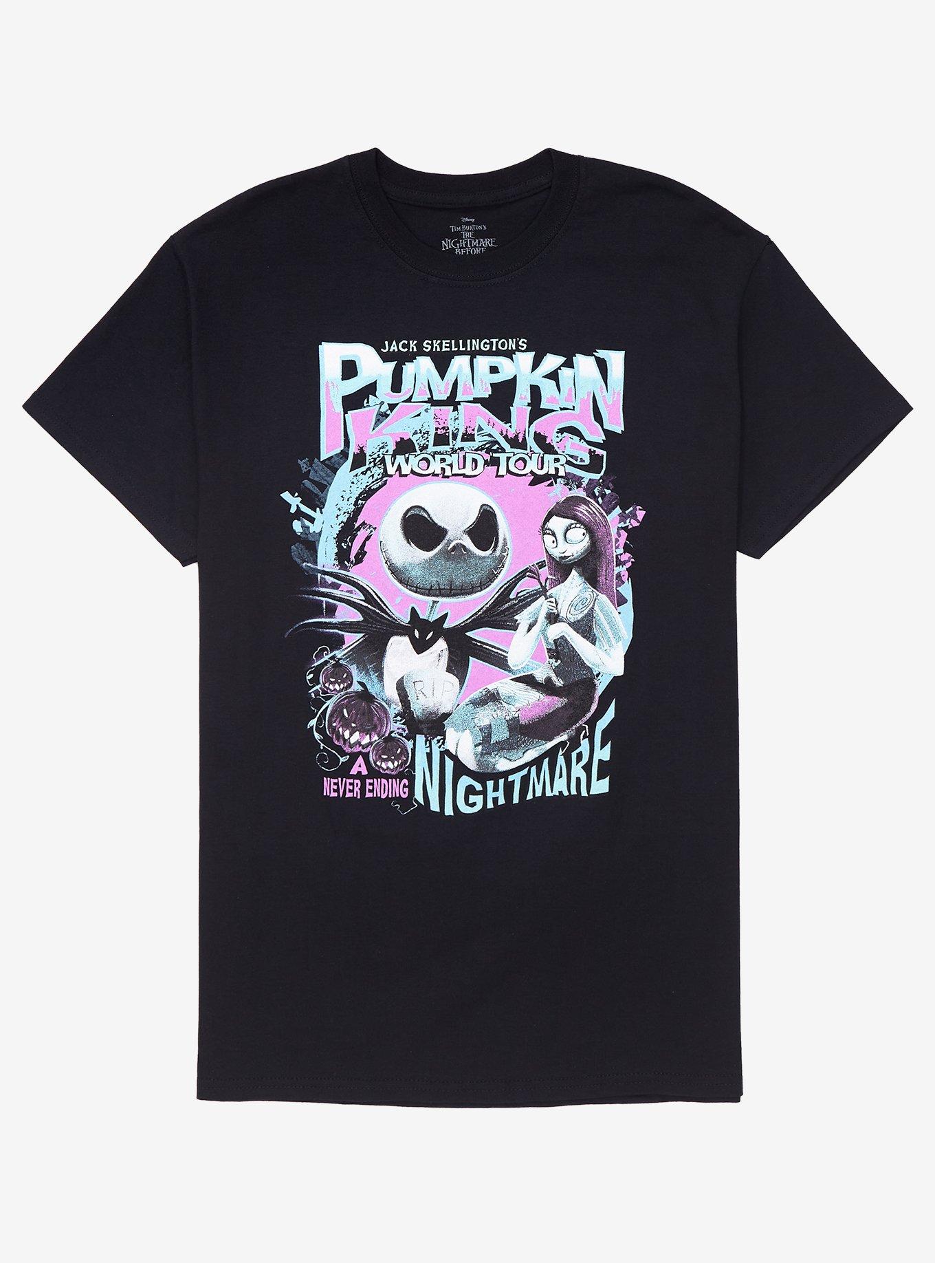The Nightmare Before Christmas Pumpkin King World Tour T-Shirt, BLUE, hi-res