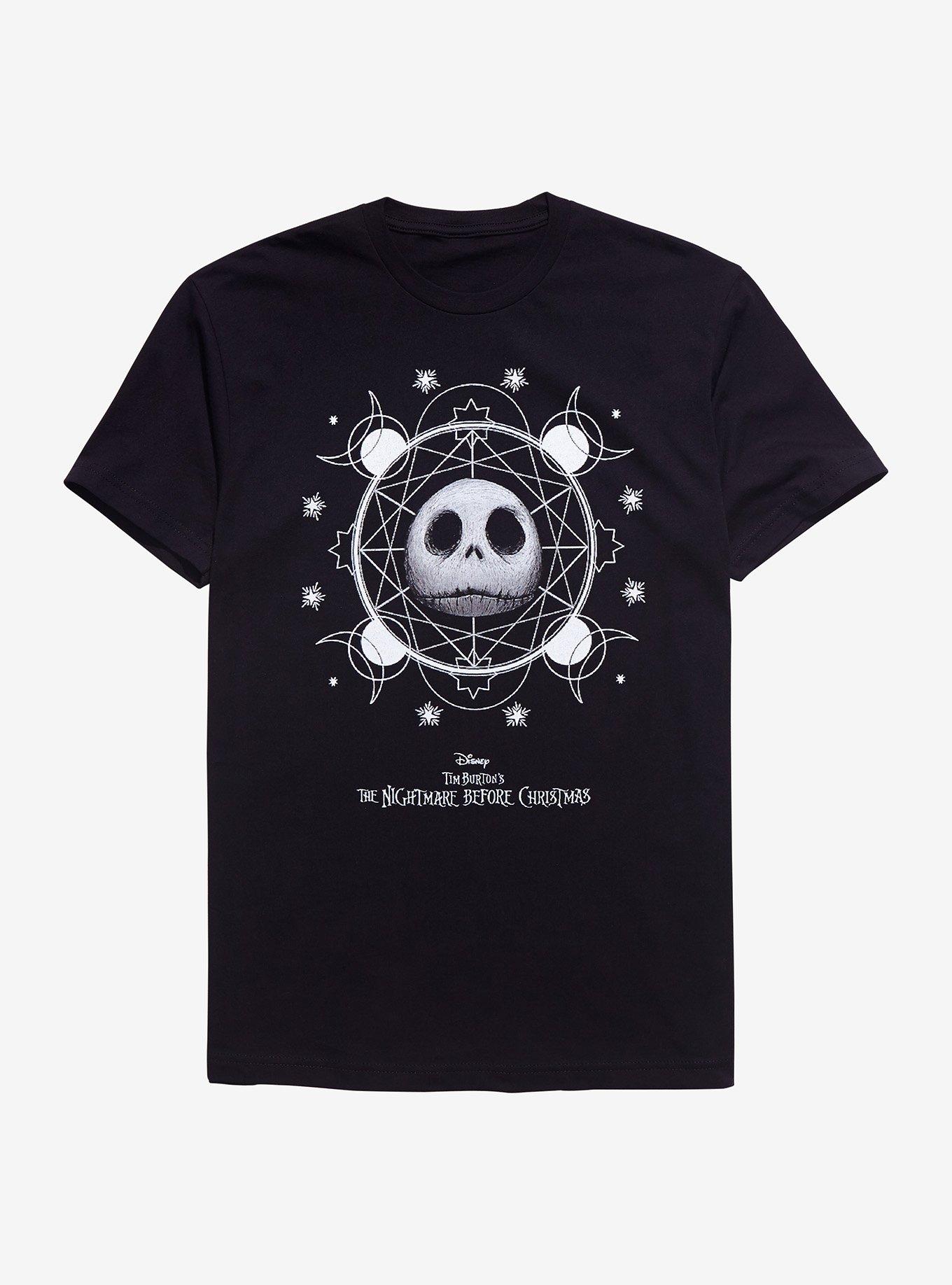 The Nightmare Before Christmas Geometric Celestial T-Shirt, CHARCOAL, hi-res