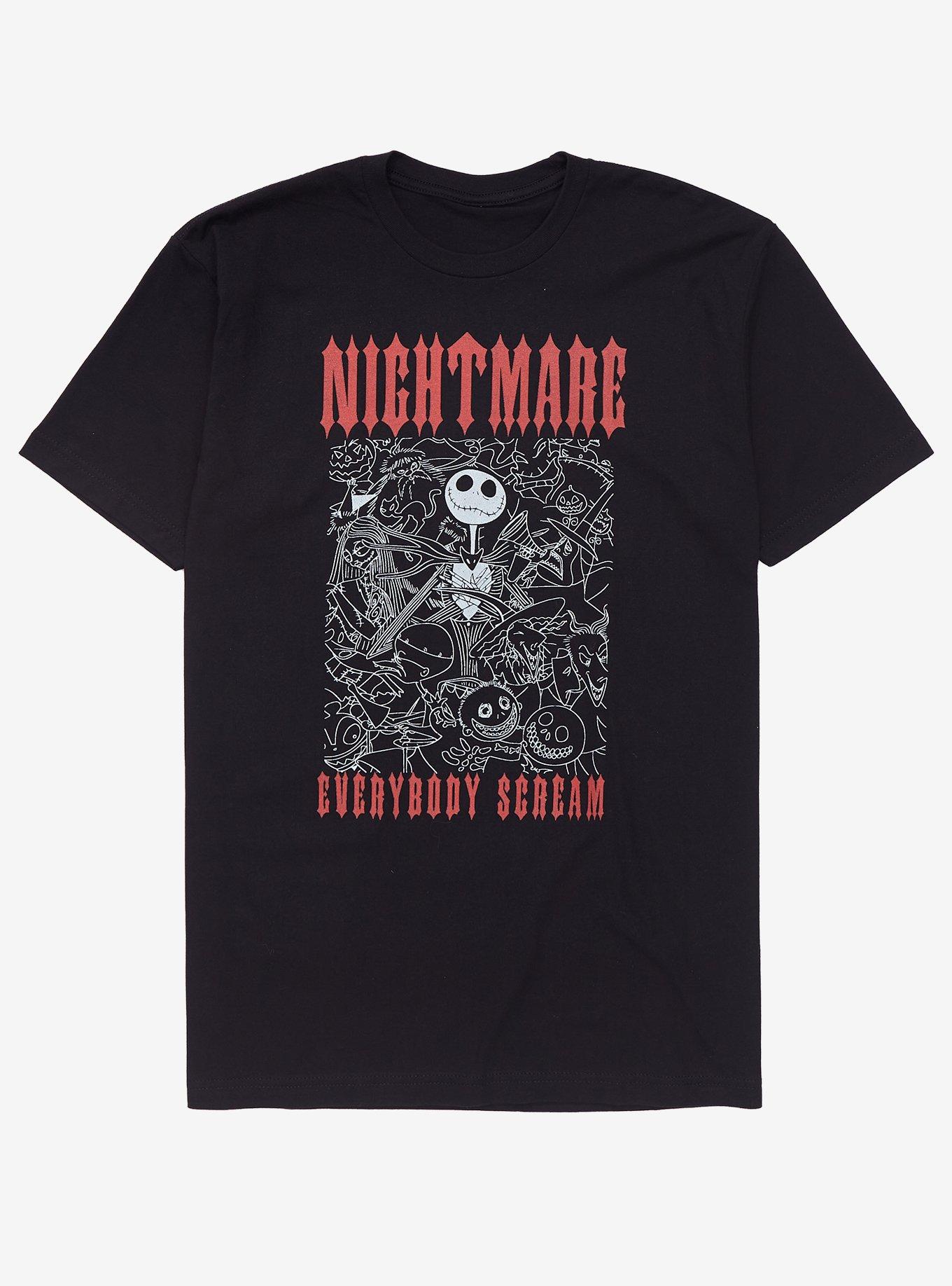 The Nightmare Before Christmas Everybody Scream T-Shirt, BLACK, hi-res