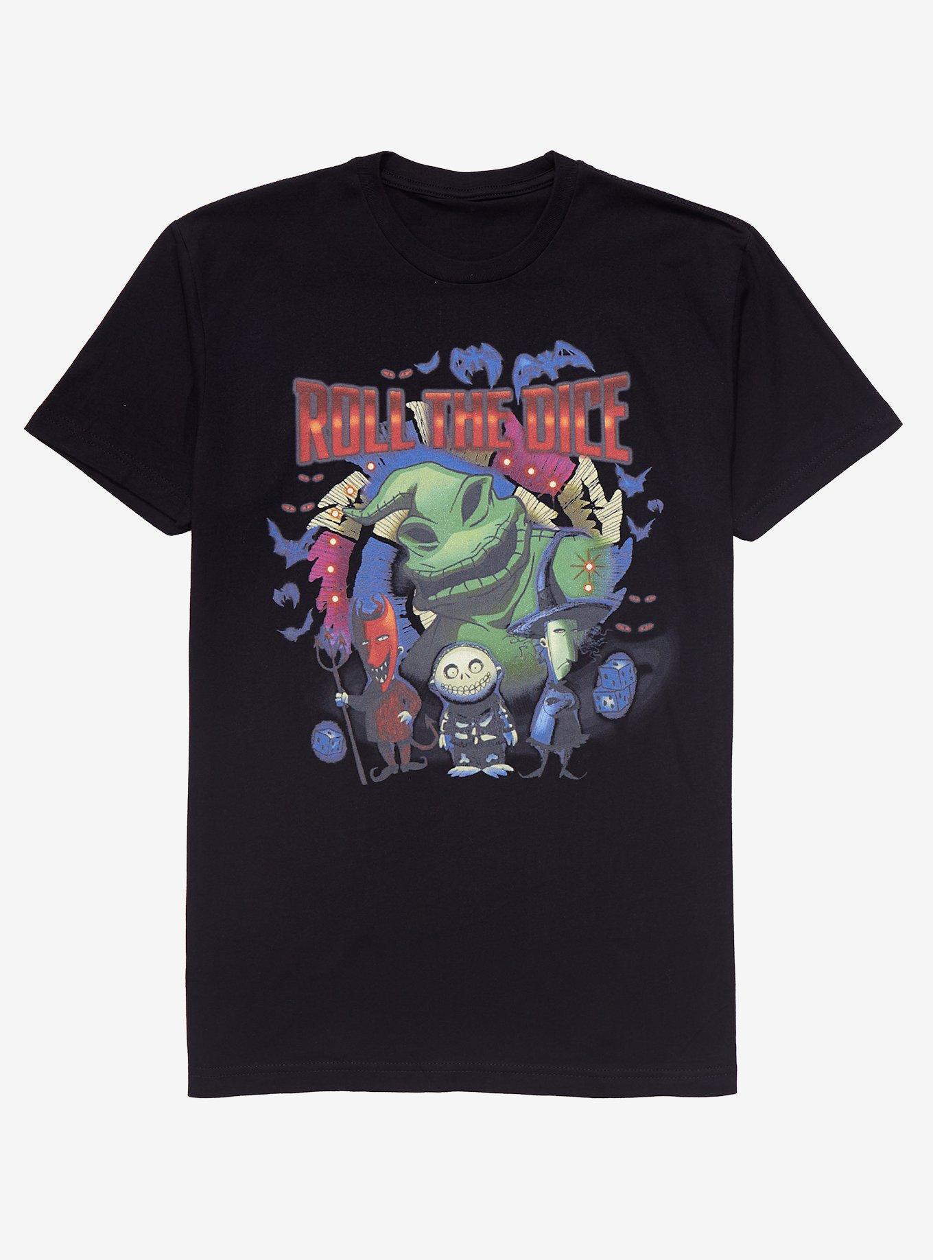 The Nightmare Before Christmas Roll The Dice T-Shirt, BLACK, hi-res