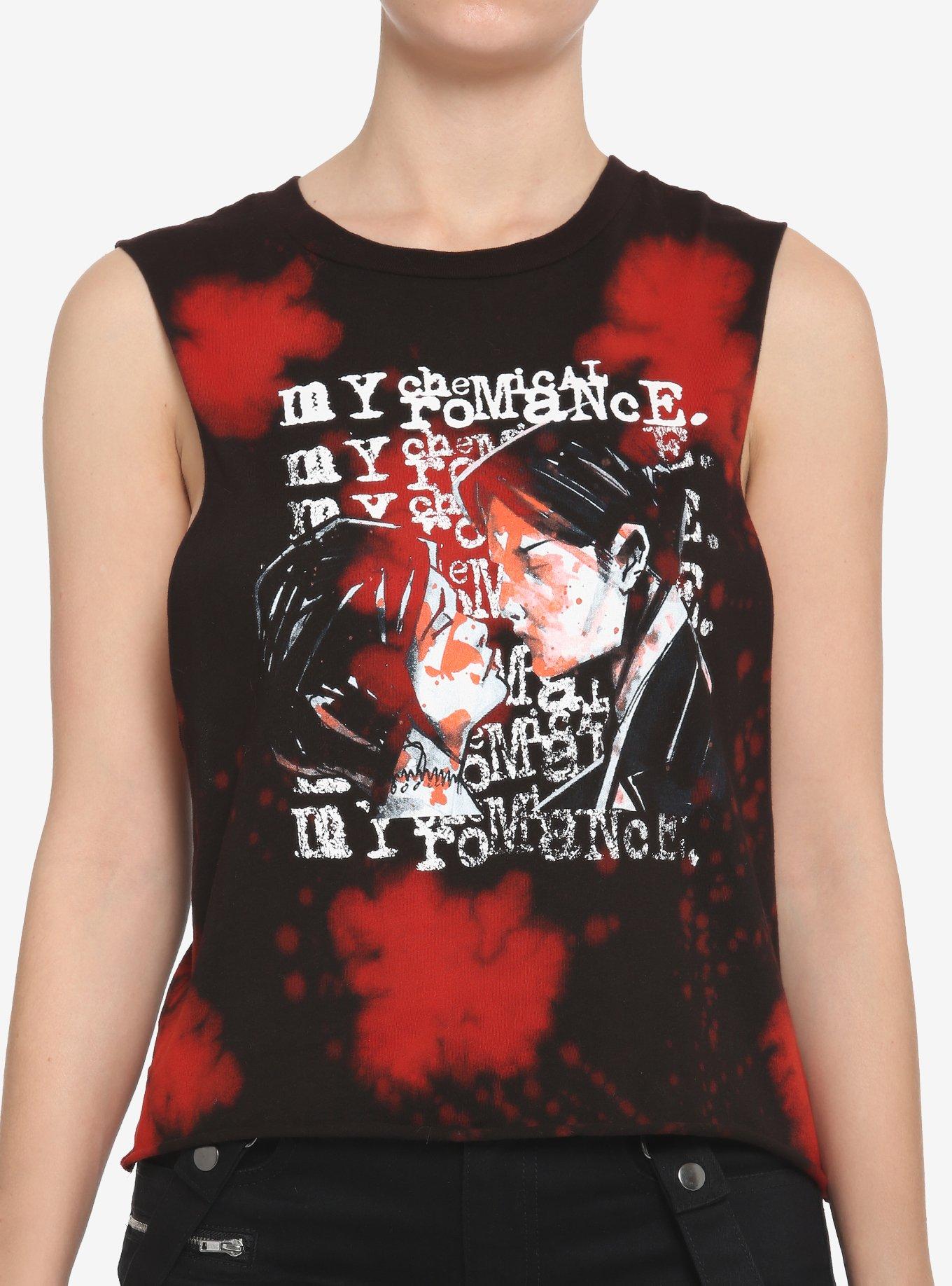 My Chemical Romance Three Cheers Tie-Dye Girls Crop Muscle Tank Top, MULTI, hi-res