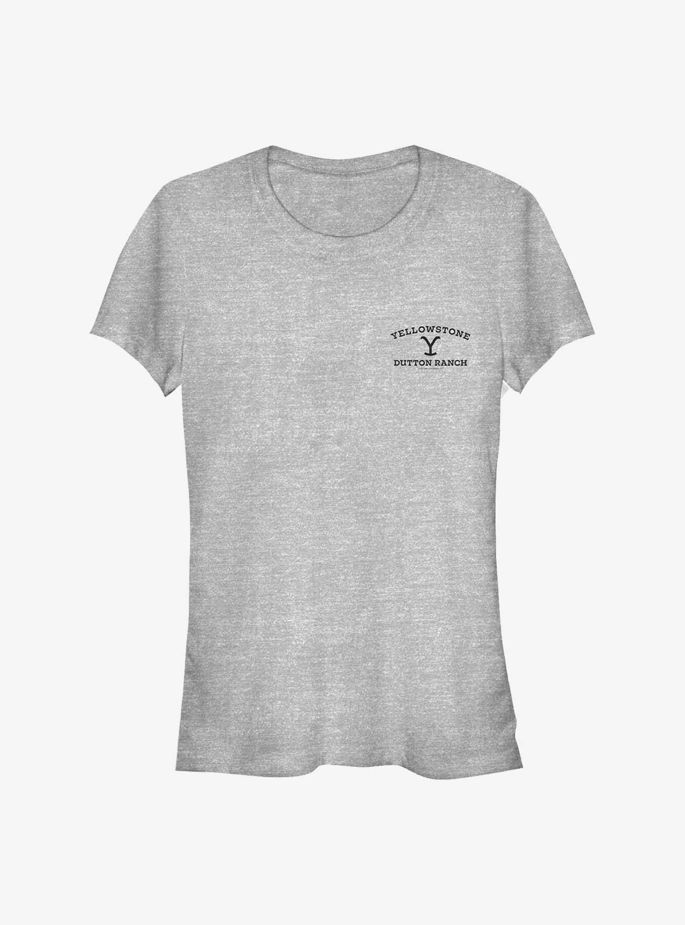 Yellowstone Dutton Ranch Chest Hit Black Girls T-Shirt, , hi-res