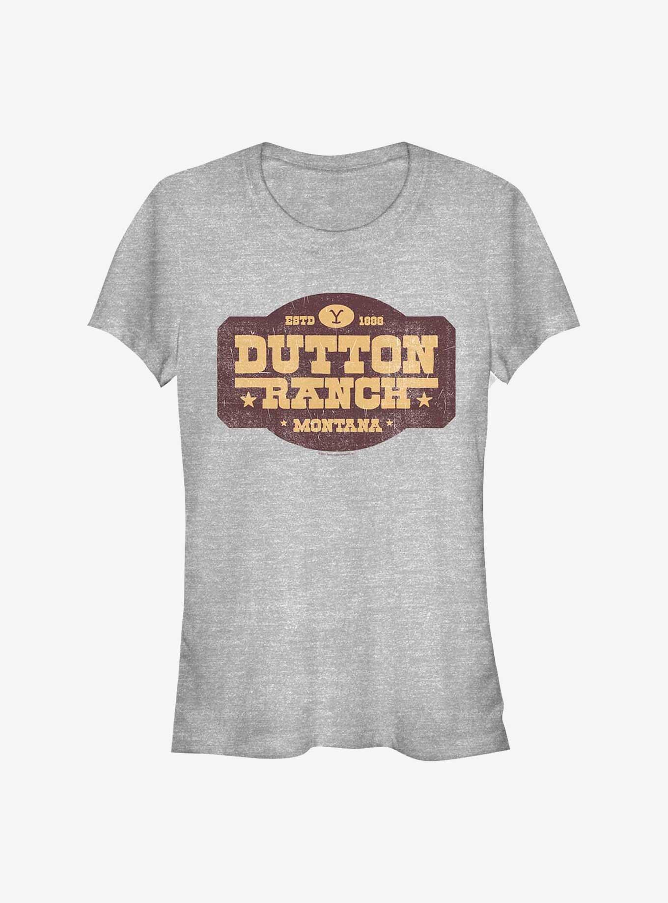 Yellowstone Dutton Ranch Distressed Sign Girls T-Shirt, , hi-res