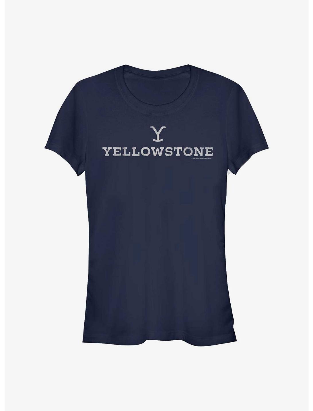 Yellowstone Logo Girls T-Shirt, NAVY, hi-res