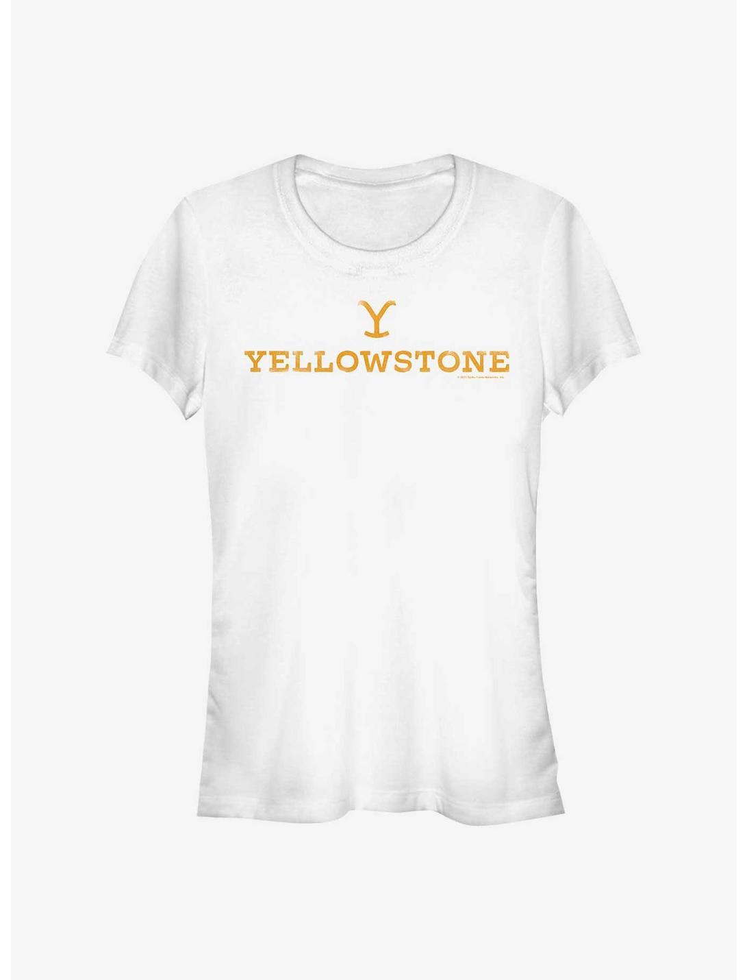 Yellowstone Logo Girls T-Shirt, WHITE, hi-res