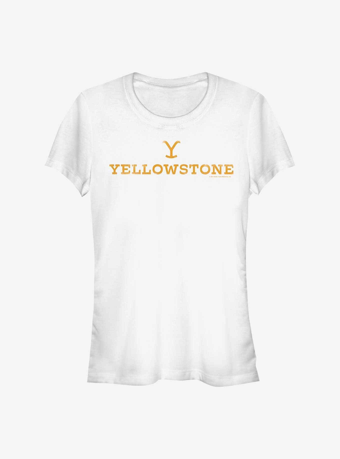 Yellowstone Logo Girls T-Shirt, WHITE, hi-res