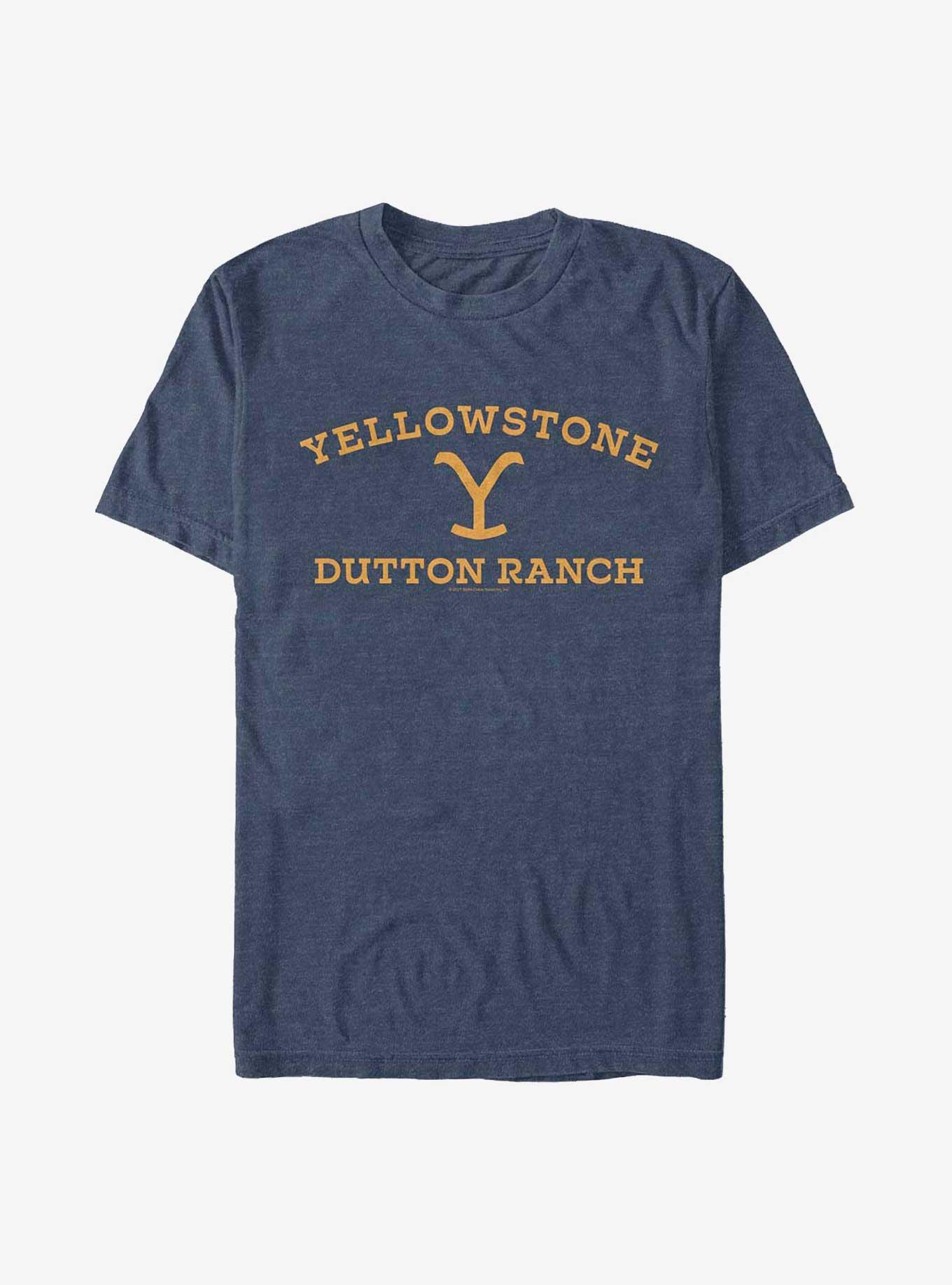 Yellowstone Dutton Ranch Logo T-Shirt, NAVY HTR, hi-res