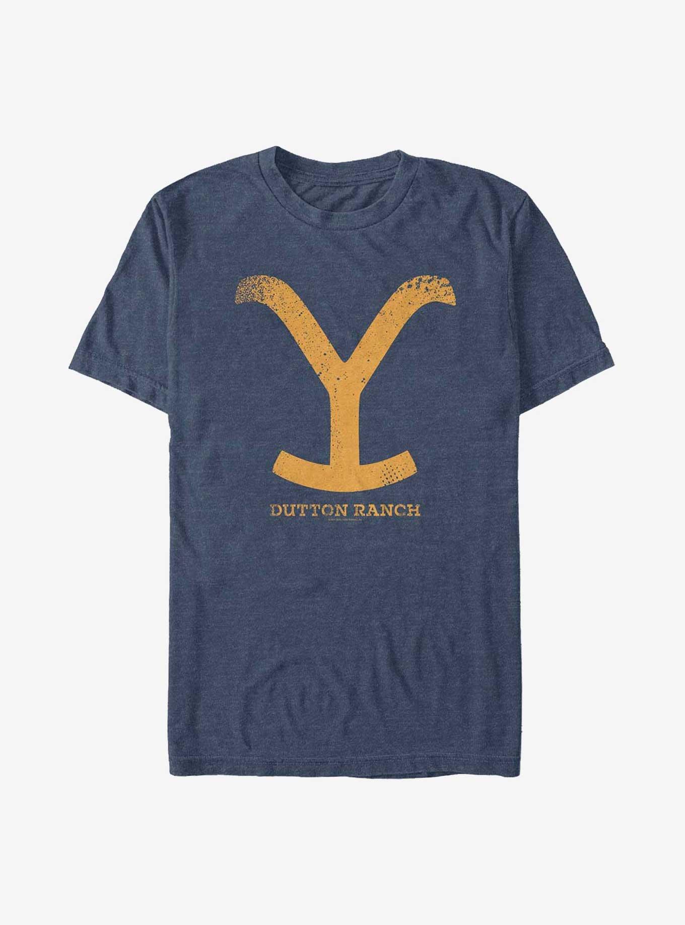 Yellowstone Dutton Ranch Symbol T-Shirt, NAVY HTR, hi-res