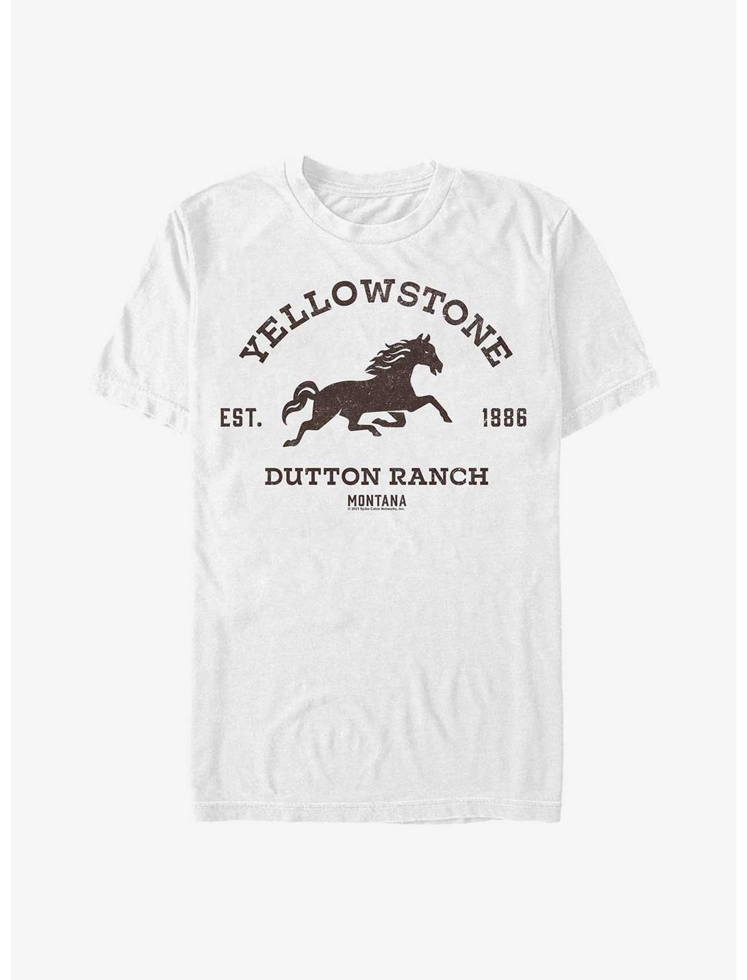 Yellowstone Dutton Ranch Badge T-Shirt, WHITE, hi-res