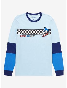 Sonic the Hedgehog Gotta Go Fast Color Block Long Sleeve T-Shirt - BoxLunch Exclusive, MULTI, hi-res