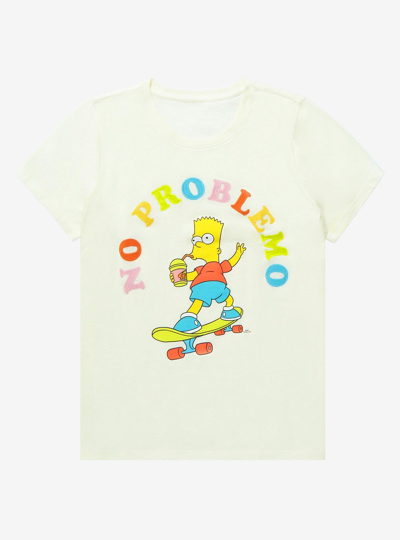 The Simpsons Bart Simpson No Problemo Women&rsquo;s T-Shirt - BoxLunch Exclusive, CREAM, hi-res