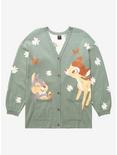 Our Universe Disney Bambi 80th Anniversary Thumper & Bambi Floral Women’s Cardigan - BoxLunch Exclusive, BLUE, hi-res
