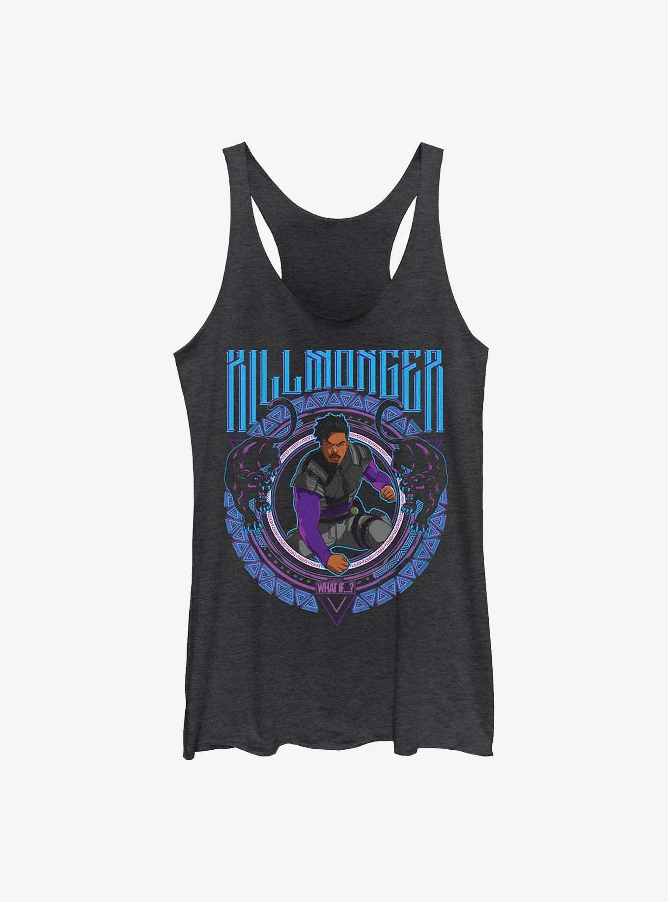 What If?? Erik Killmonger Crest Special-Ops Girls Tank, BLK HTR, hi-res